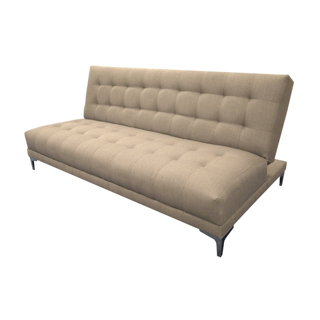 Sofa Cama Reclinable El Bazar Store Verso Beige Futon Abotonado Matrimonial 3 posiciones