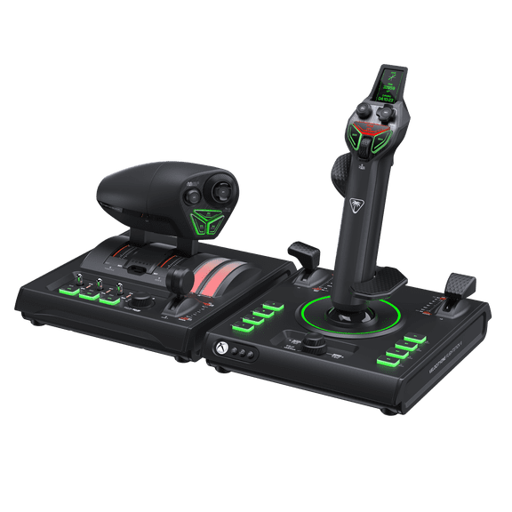 Turtle Beach VelocityOne H.O.T.A.S. for XBOX Series X|S, XBOX One & Windows PC, Flightstick II & Dual Throttle, 15 Hall-Effect Axes, Flight Management Display, RGB Lighting, Expandable Setup