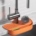 thumbnail image 5 of Faucet Against Spatter Rack, Silicone Countertop Mat, Kitchen Rag Sponge Storage Rack, Drip Catcher, Organized Sink Area, Easy to Clean, 5 of 6