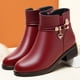 thumbnail image 3 of Zapatos de madre, zapatos de primavera para mujer, zapatos de algodón para mujer de mediana edad, zapatos de tacón bajo, fondo suave, terciopelo, cálidos, de mediana edad y mayores, tubo, 3 of 6