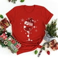 thumbnail image 5 of Kedxroy Christmas Shirts for Women Xmas Red Glass Shirt Top Short Sleeve Casual Graphic Print T Shirt(Red,M), 5 of 7