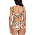 thumbnail image 3 of Daiia Rose Flowers Women's Bikini Set Two Piece Swimsuit High Waisted Bikini Adjustable Straps Bikini Perfect for Beach, Pool, and Summer Vacation-Medium, 3 of 9