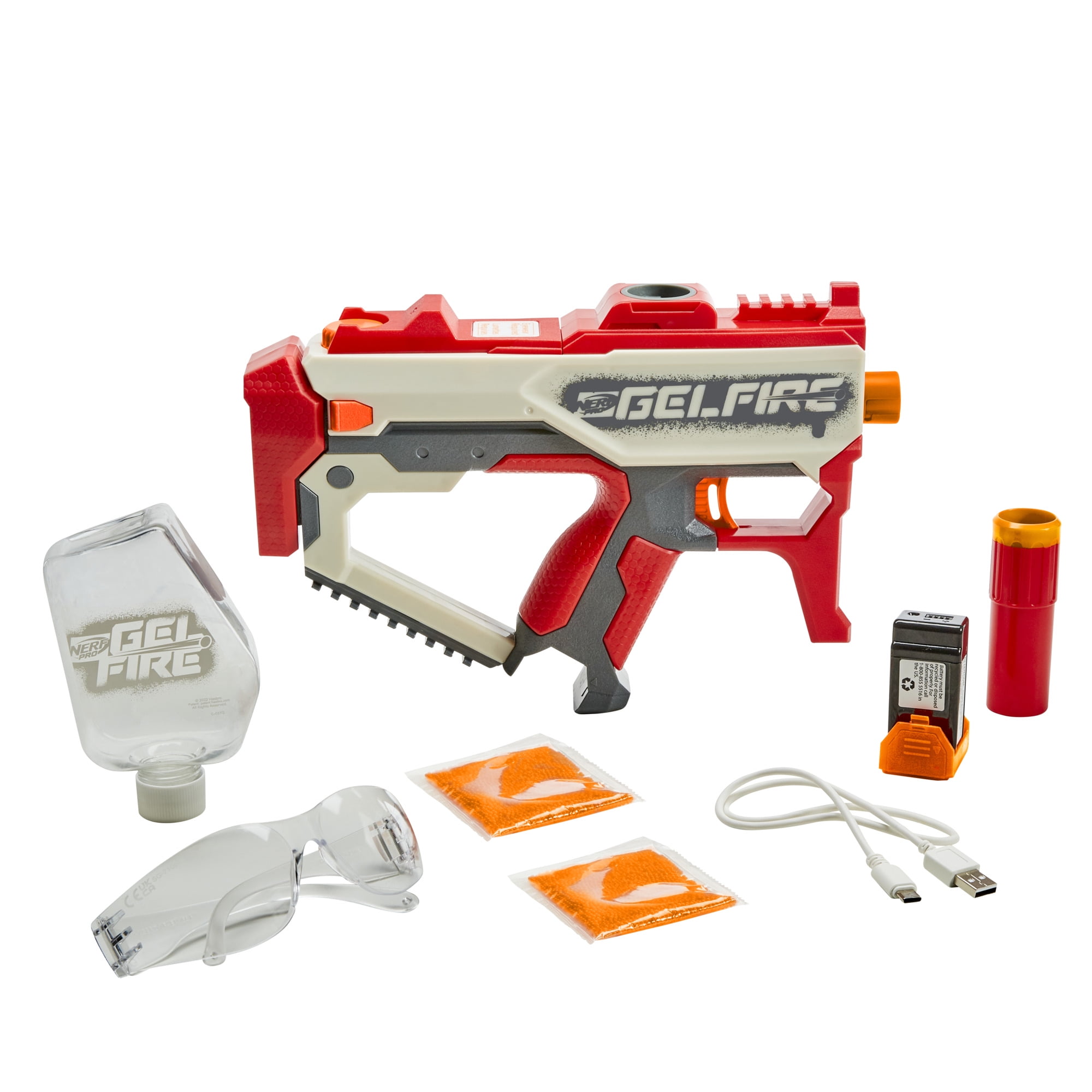 Nerf Pro Gelfire Mythic Water Beads Gel Blaster with 10,000 Rounds and Rechargeable Battery for Outdoor Games Ages 14 and Up