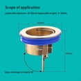thumbnail image 3 of Aodebiao One Way Valve Drop-in Brass Drain Plug, Shower Floor Drain backflow Preventer, Anti-Odor Shower Drain Plug, Shower Stopper for Drain, 3 of 10