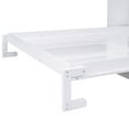 thumbnail image 5 of Queen Solid Wood Murphy Bed with Desk, Queen Size Platform Bed with Wooden Slats, Modern Hidden Bed, Wall Bed for Small Space, Apartments, Studio, No Spring Box Needed, White, 5 of 7