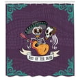 thumbnail image 3 of Ambesonne Day of the Dead Shower Curtain, Music Performance, 69"Wx84"L, Multicolor, 3 of 3