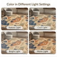 thumbnail image 7 of ODIKA 8'x10' Ultra-Soft Area Rug, Blue Beige Geometric Abstract Design Elegant with Artistic Borders Washable, Bare feet friendly, Silk-Touch for Bedroom, Under Sectional, 7 of 7
