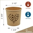 thumbnail image 3 of Disposable Espresso Cups with Lids - 4 Oz - 50 Sets - Kraft Coffee Print - Small To Go Paper Cups with Tops for Home Office or Party, 3 of 4