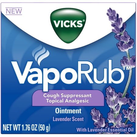 Vicks Vaporub Cough Suppressant Ointment, Lavender 1.76 oz (Pack of 3)