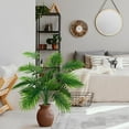 thumbnail image 4 of Muchenggift 32” Artificial Palm Plant in Green Plastic Planter, 4 of 5
