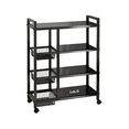 thumbnail image 1 of Estante De Cocina Con Ruedas Y Cesta Verduras 90*32*108cm Lab.G Negro, 1 of 5