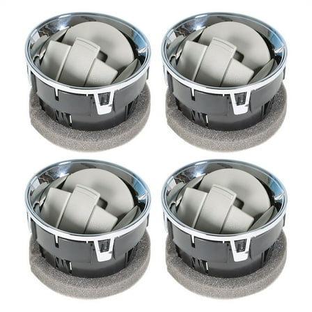 munirater 4 PCS Interior Dash Dashboard Louvre Chrome AC Heater Air Vents Set Replacement for F-150 F150 2009-2014 CL3Z-19893-EA
