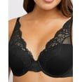 thumbnail image 5 of Women's Bali DF0084 One Smooth U Comfort Stretch Lace Underwire Bra (Black 34D), 5 of 5