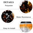 thumbnail image 4 of Orange Halloween Shower Curtain Evil Pumpkin Spooky Bats Forest Full Moon Gothic Castle Ghost Night Shower Curtains for Courtyard Bathroom Bath Polyester Fabric with Hooks 72x72 Inches, 4 of 6