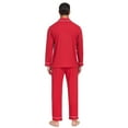 thumbnail image 6 of EA'S SECRET Men's Pajama Set 100% Cotton Soft Long Sleeve Pajamas Lounge Pjs Button-Down Notch Collor Sleep Sets Lightweight Pj Cozy Sleepwear(Cherry,S), 6 of 7