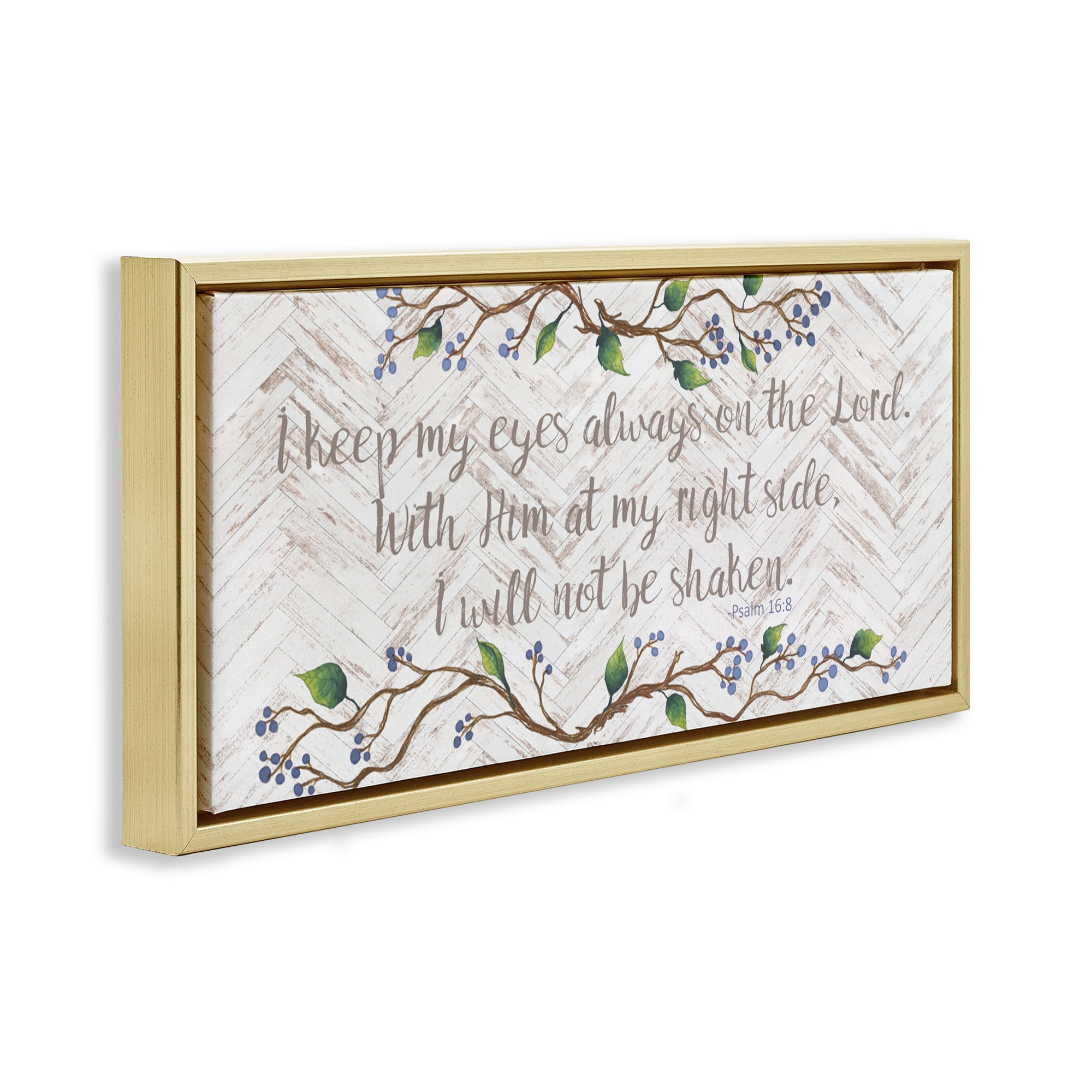 Stupell Industries Eyes On The Lord Gold Framed Floater Canvas Wall Art, design by Elizabeth Medley