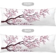thumbnail image 5 of Cherry Blossom Body Pillow Cover Japanese Cherry Blossoms Flourishing,Pink Flower Long Pillow Case with Zipper Decorative Bedding Pillowcase Farmhouse Pillow Covers for Couch,Sofa 20"x54", 5 of 6