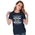 thumbnail image 4 of Early Bird Gets Worm Mouse Cheese Womens Slim Fit Graphic Tee Brisco Brands S, 4 of 5