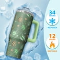 thumbnail image 4 of Christmas Snowman Winter Tumbler 30oz Stainless Steel with Handle and Straw, Holiday Insulated Coffee Cup Gift Water Bottle for Men Women, 4 of 5