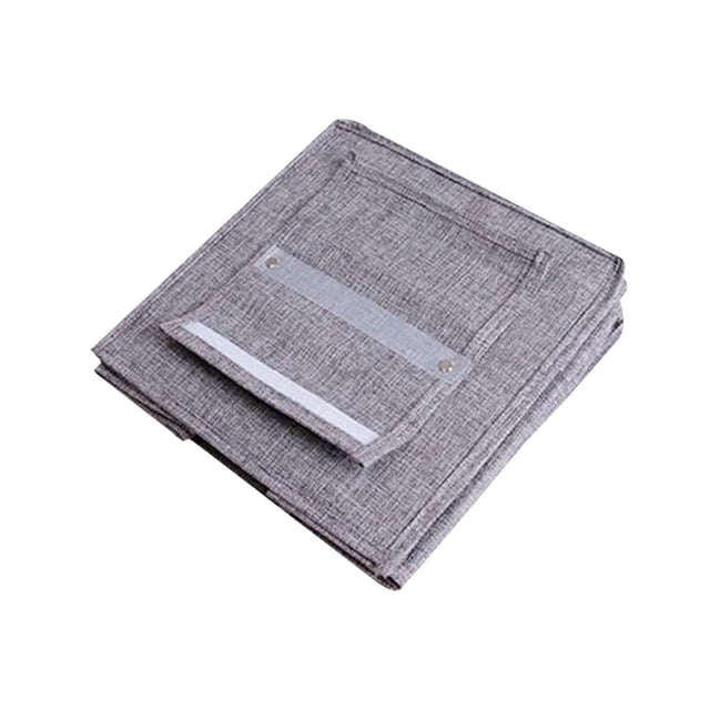 Toystoory Bolsa colgante de almacenamiento para armario, organizador de ropa y zapatos de lino y algodón, caja de ropa interior, estante Almacenamiento y organización del hogar Gris 5 capas