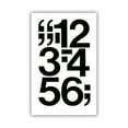 thumbnail image 2 of Chartpak-2PK Press-On Vinyl Numbers, Self Adhesive, Black, 3"H, 10/Pack, 2 of 2