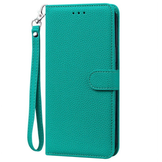 J4 Case For Coque Samsung Galaxy J4 2018 Case Flip Leather Wallet For Samsung Galaxy J4 Plus Case For Samsung J 4 J4+ 2018 Cover Cyan -Strap J4 2018 J400F