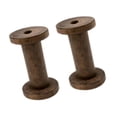 thumbnail image 4 of jifeng 2 Pieces Wooden Empty Spool Embroidery 3.1" Arts DIY Embroidery Thread Spool C, 4 of 9