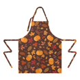 thumbnail image 2 of Fall Pumpkins Leaves Pattern Apron-Garden Aprons for Women with Pockets-Cotton Linen Waterproof Kitchen Cooking Gardening Aprons Adjustable for Kitchen,Cooking,BBQ and Salon 33"x27", 2 of 7