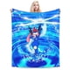thumbnail image 1 of Manta Greninja de franela ultra suave, cálida y acogedora, regalo para niños, niñas, adultos, viajes, camping, sofá cama de 80 x 60 pulgadas, 1 of 8