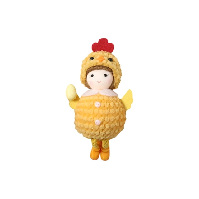 Regalos de Pascua para las Niñas Chick Hat Pot Belly Girl Colgante de Huevo de Embrague, Decoración de Escena Festiva Rosa de 14x8x6cm para Mesa, Árbol Y Apoyos de Fiesta