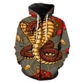 thumbnail image 2 of Sudadera con capucha y cremallera con estampado 3D retro de Orient Cobra Dragon para hombre, sudadera de manga larga a la moda, sudadera con capucha estilo Harajuku, 2 of 5