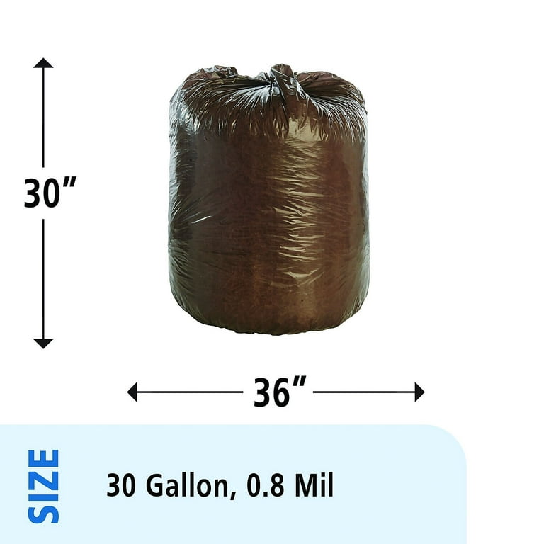 Stout Trash Bags 1 mil 7 10 Gallons 24 x 24 Brown Carton Of 250