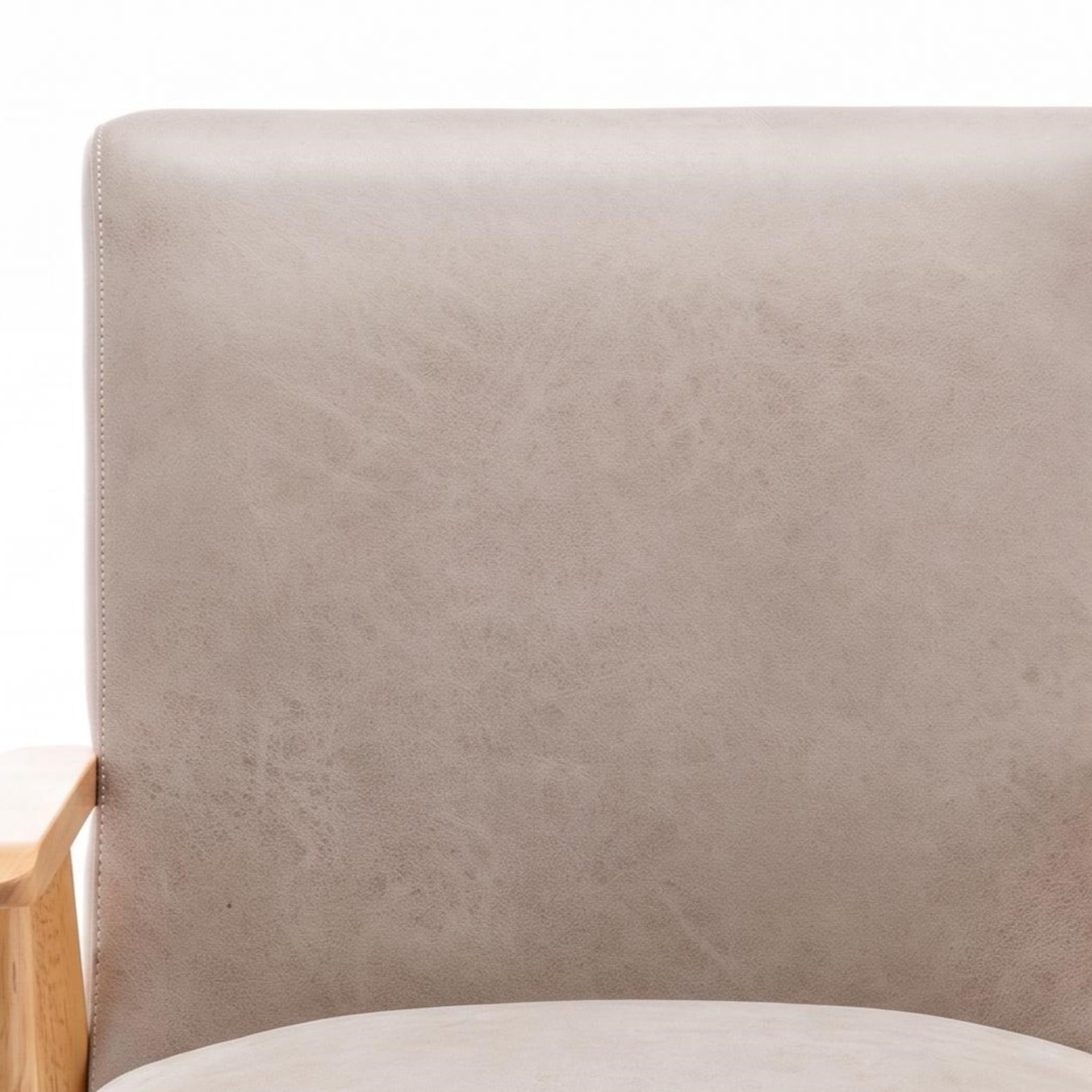 GDF Studio 25.38" Mid-Century Modern Armchair with Tapered Solid Wood Arms, Microfiber Upholstery, Light Camel