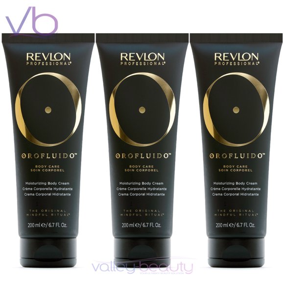 Revlon Professional Orofluido Body Cream | Vegan Moisturizing Balm with Argan Oil, 200ml (Pack of3)