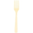thumbnail image 2 of Reusable Party Forks Tableware, Vanilla CrÔøΩme, Plastic, Full size, Pack of 20, 2 of 2