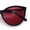 Black Frame - Red Lens, variant on SA106 Womens Oversized Cat Eye Goth Pop Color Lens Plastic Sunglasses Black Frame - Blue Lens