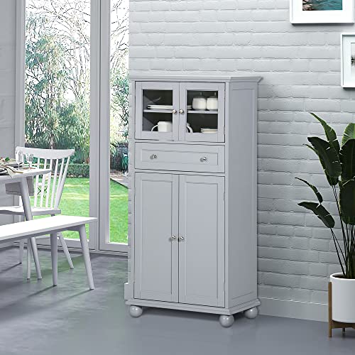 52" Traditional Kitchen Pantry, Floor Storage Small