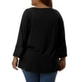 thumbnail image 4 of LilyLLL Plus Size S-5XL Womens Solid Color Flared Sleeve Flowy Tunic T-shirt Tops, 4 of 4