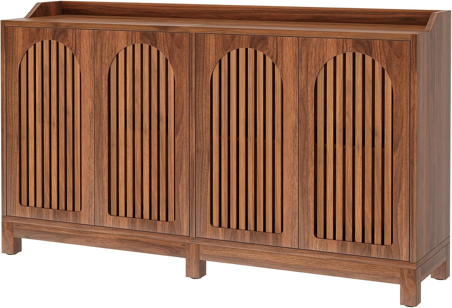 Tribesigns 57" Farmhouse Storage Cabinet with Shutter Doors and Adjustable Shelf