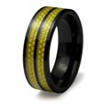 thumbnail image 1 of Bague en Céramique avec Incrustation en Fibre de Carbone - Taille 10, 1 of 1