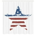 thumbnail image 3 of Ambesonne American Flag Shower Curtain, Stars Stripes, 69"Wx70"L, Navy Brown, 3 of 5