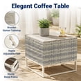 thumbnail image 6 of Muphyers 12 Piece Rattan Patio Furniture Set, All-Weather Wicker Sectional Sofa, Outdoor Conversation Set, Wooden Table, Wide Armrests, 5.5" Washable Cushions for Backyard, Garden, Balcony,Gray, 6 of 11