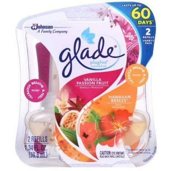Glade PlugIns Scented Oil Refills Vanilla Passion Fruit Pack of 14