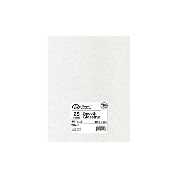 Paper Accents Glassine Paper 8.5"x 11" 30lb 25pc White