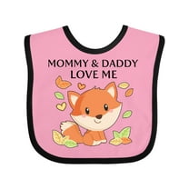 Inktastic Mommy and Daddy Love Me Little Fox Boys or Girls Baby Bib