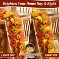 thumbnail image 4 of Waipfaru Lighted Fall Garland for Mantle, 6ft Battery Operated Thanksgiving Garland with Timer, Pumpkins,Berries,Autumn Decorations for Fireplace Home, 4 of 8