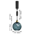 thumbnail image 3 of FSLiving Adjustable Height Full Spectrum 10W Plant Growing Lamp H-Type Track Pendants Timer, Dark Blue Water Ripple Glass Globe AUTO Track Light for Basil Indoor Planting Green House, Customizable, 3 of 9