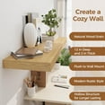thumbnail image 5 of 12" Deep Floating Shelves Wall Mounted, 36 x 12  Wood Shelves Wall Mounted, Large Storage Floating Shelf Display Hanging Shelf, Deep Oak Shelves for Bathroom, Living Room, Kitchen, Set of 1, 5 of 13