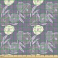 thumbnail image 2 of Floral Upholstery Fabric by the Yard, Botanical Illustration of Abstract Poppies Tulips Images Along Leaves Motifs, Decorative Fabric for DIY and Home Accents, Pale Purple Cream by Ambesonne, 2 of 5