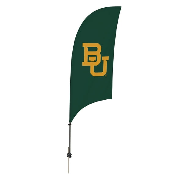 Baylor Bears 7.5' College Sports Printed Feather Flag with Spike Base - NCAA Licensed - Super Polyester - School Banner (Green)